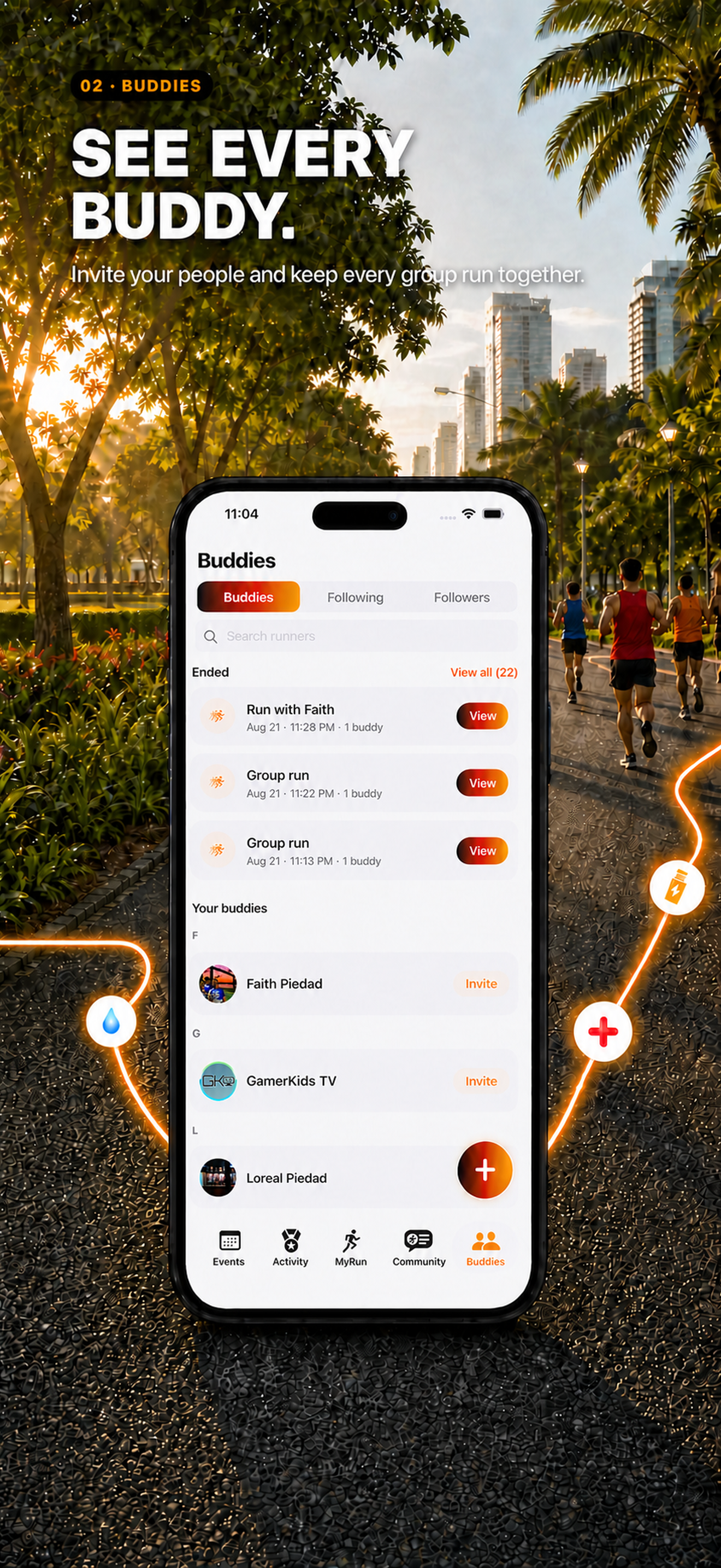 Buddies — MyRun for iPhone