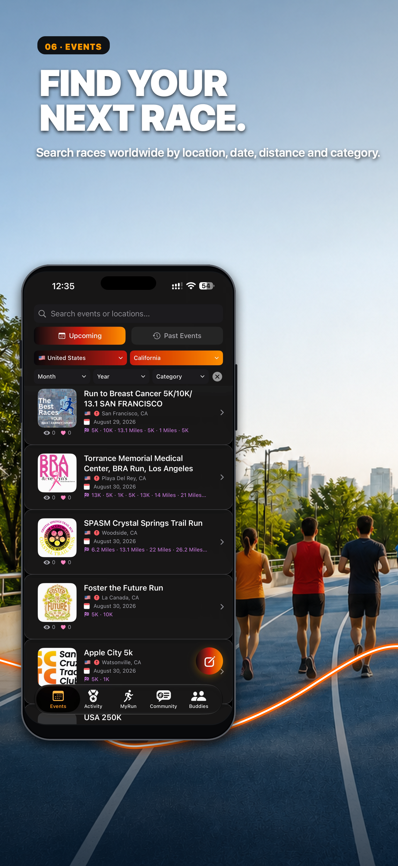 Find Your Next Race — MyRun for iPhone